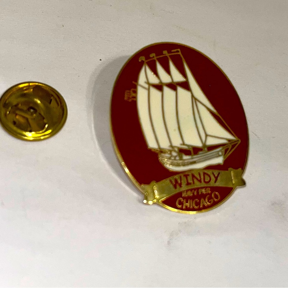 windy chicago Navy Pier Pin